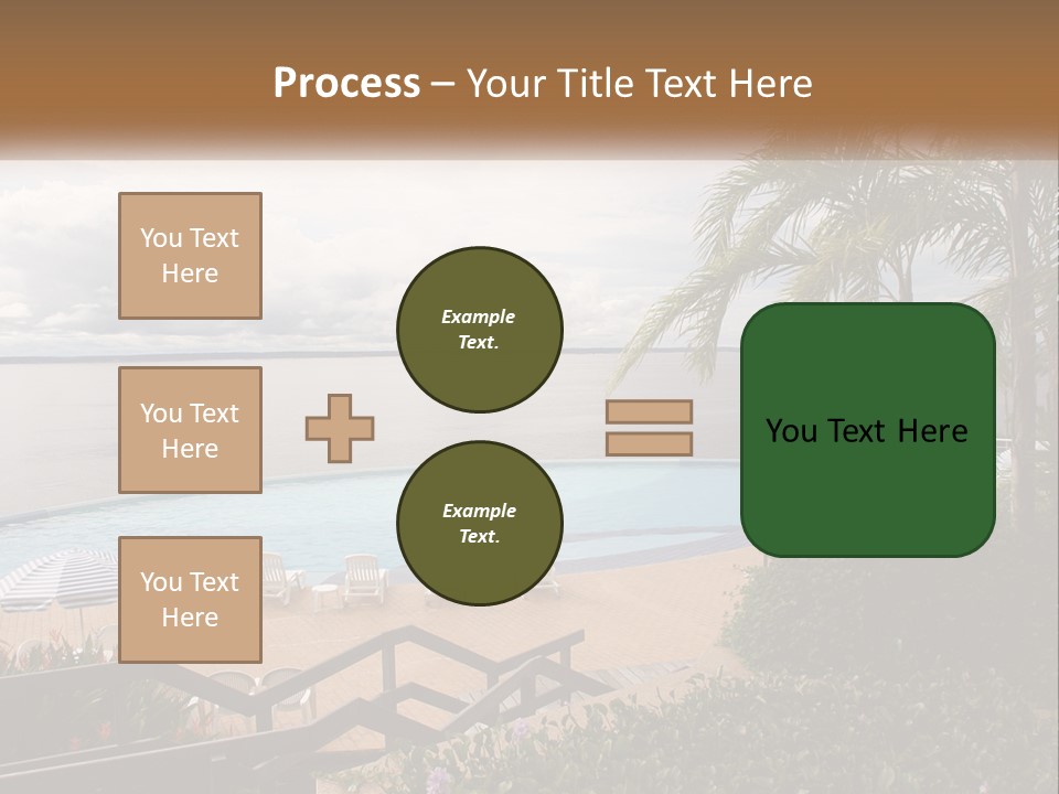 A Large Swimming Pool Next To The Ocean PowerPoint Template