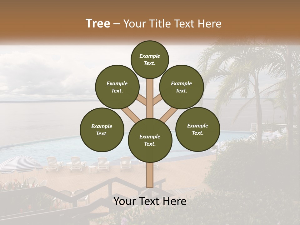A Large Swimming Pool Next To The Ocean PowerPoint Template