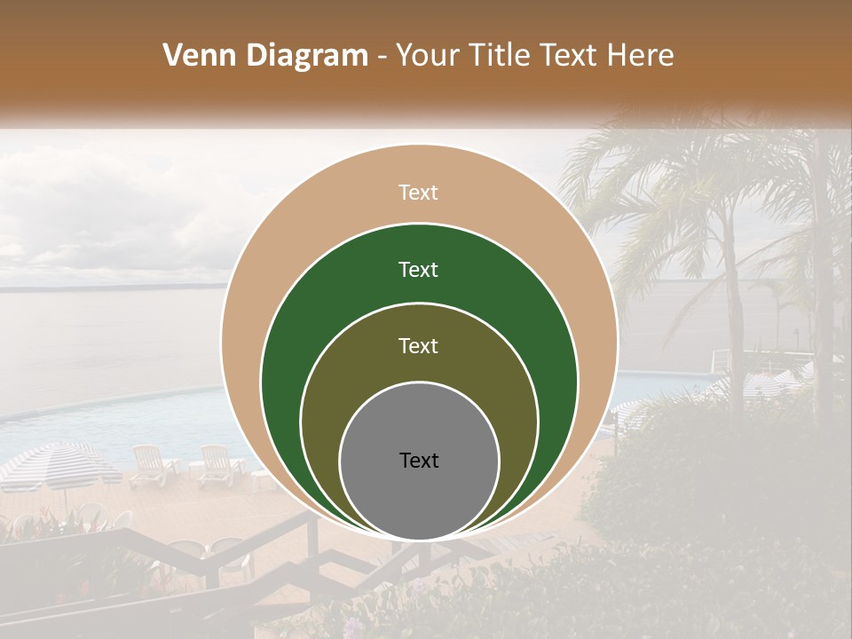 A Large Swimming Pool Next To The Ocean PowerPoint Template
