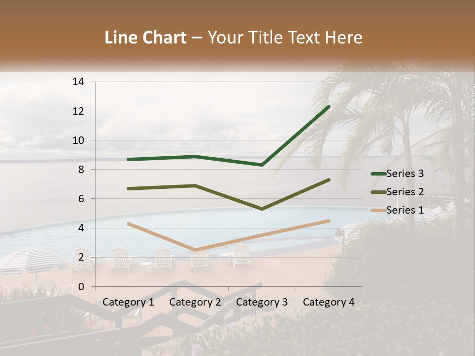 A Large Swimming Pool Next To The Ocean PowerPoint Template