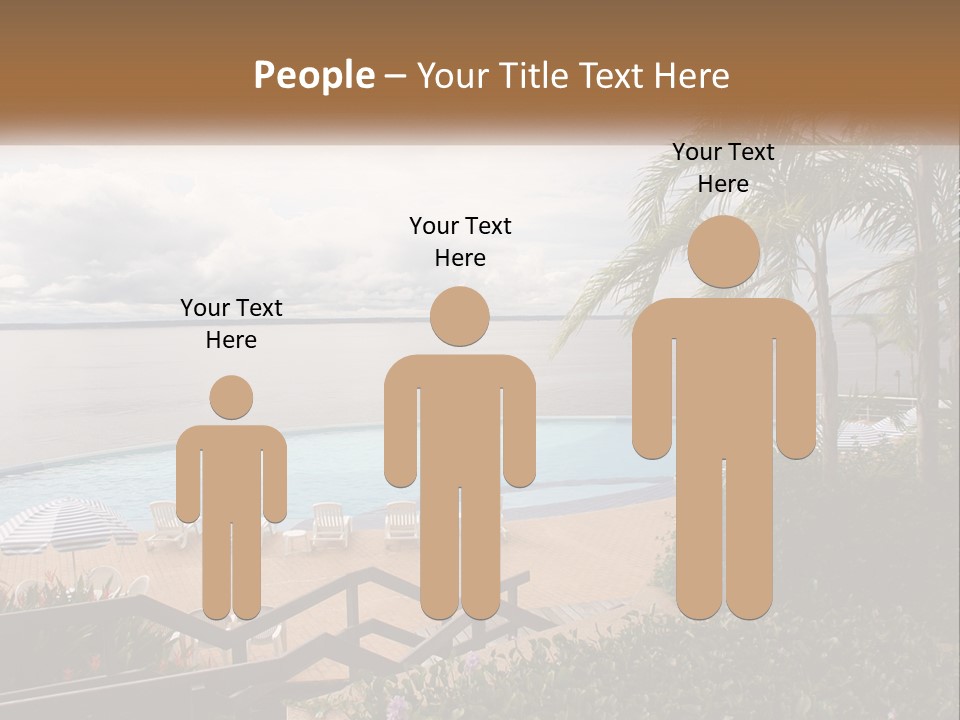 A Large Swimming Pool Next To The Ocean PowerPoint Template