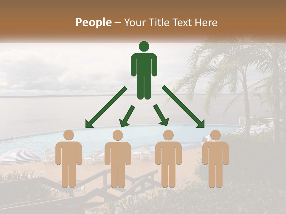A Large Swimming Pool Next To The Ocean PowerPoint Template