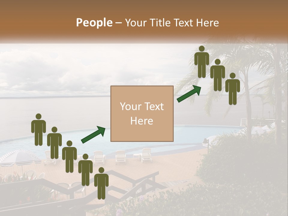 A Large Swimming Pool Next To The Ocean PowerPoint Template