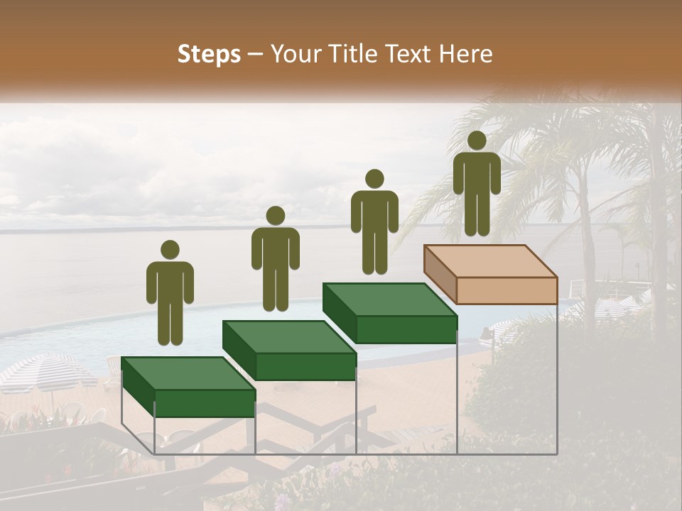 A Large Swimming Pool Next To The Ocean PowerPoint Template