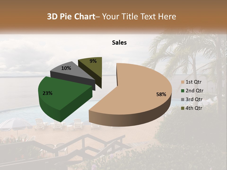 A Large Swimming Pool Next To The Ocean PowerPoint Template