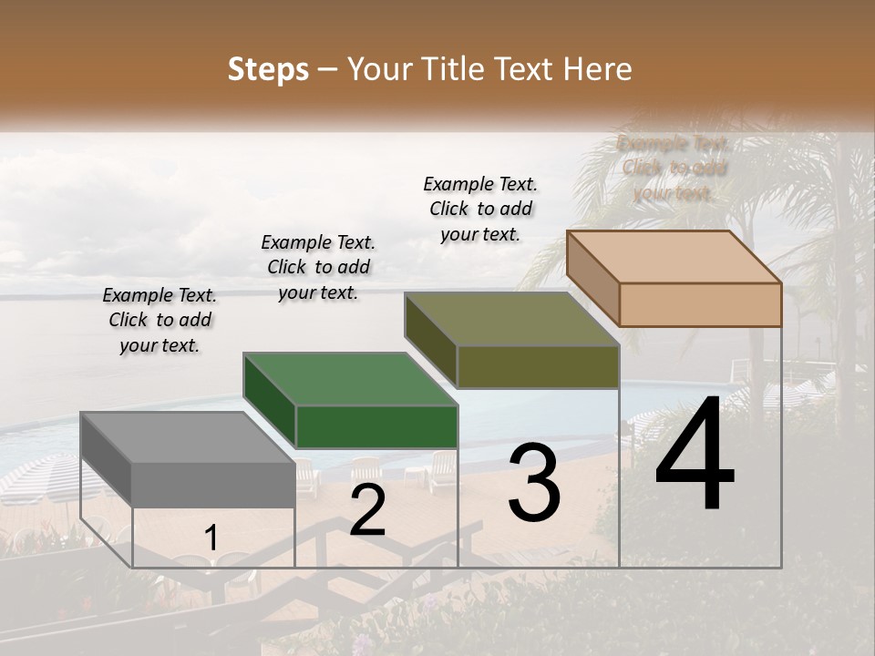 A Large Swimming Pool Next To The Ocean PowerPoint Template