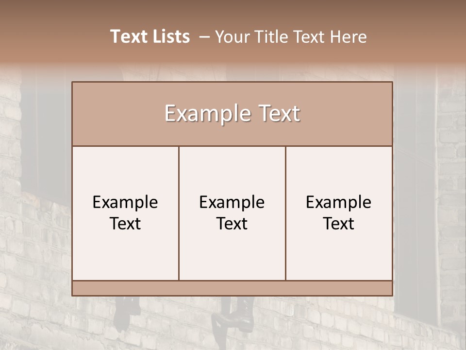 A Man In A Black Suit Climbing Up A Brick Building PowerPoint Template