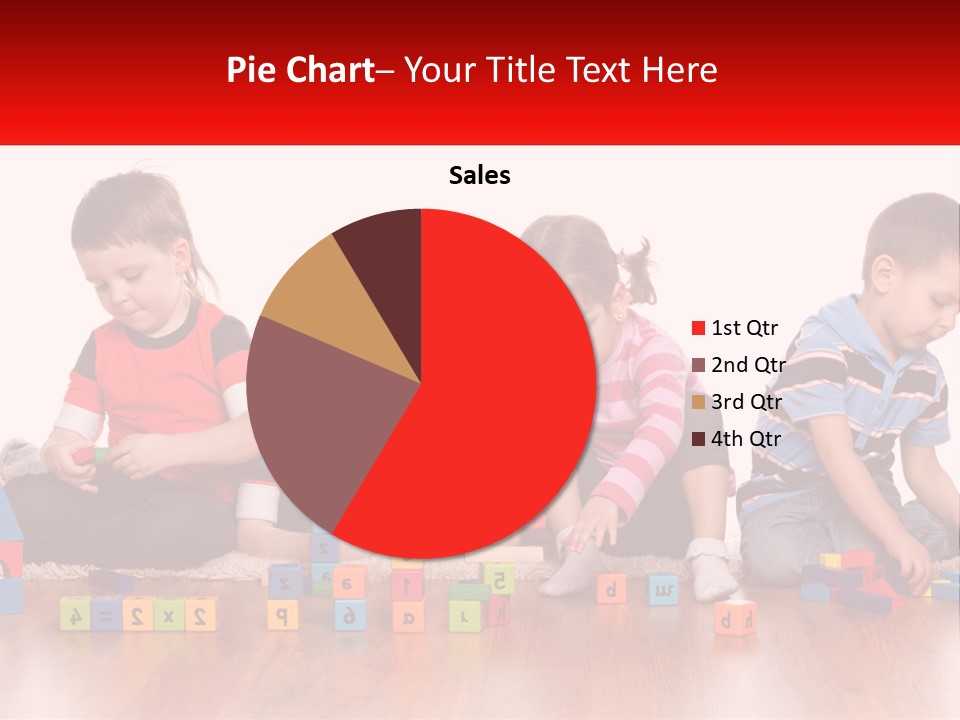 A Group Of Children Playing With Blocks On The Floor PowerPoint Template