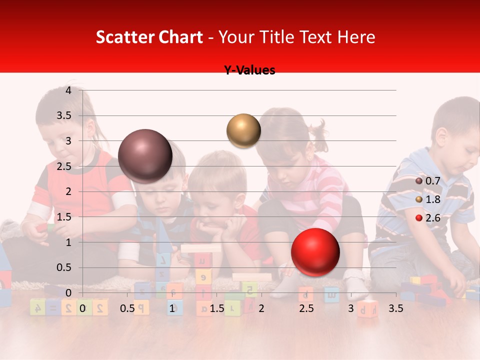 A Group Of Children Playing With Blocks On The Floor PowerPoint Template
