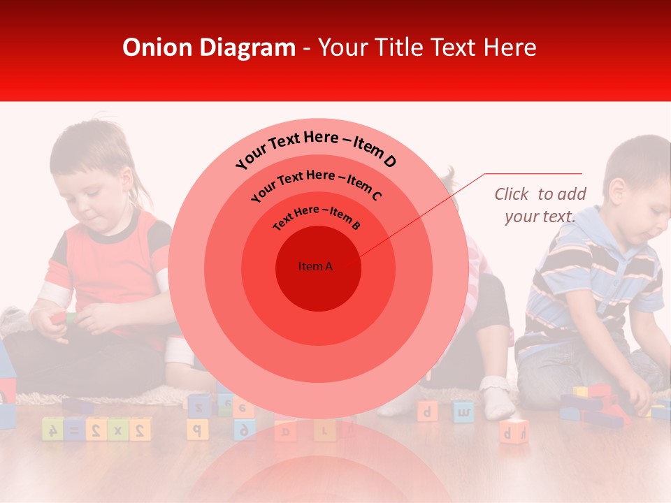A Group Of Children Playing With Blocks On The Floor PowerPoint Template