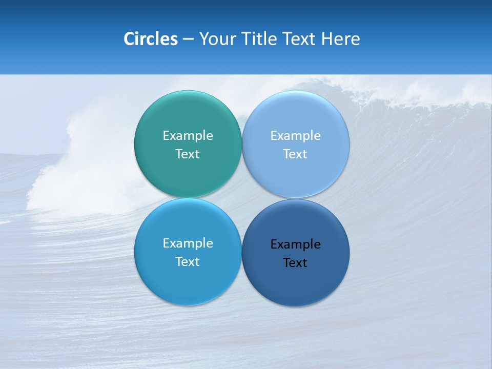 A Large Blue Wave In The Ocean With A Sky Background PowerPoint Template
