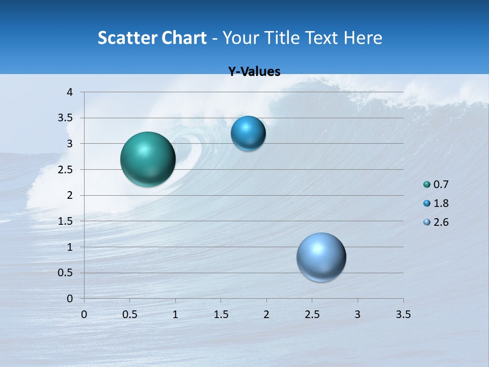 A Large Blue Wave In The Ocean With A Sky Background PowerPoint Template