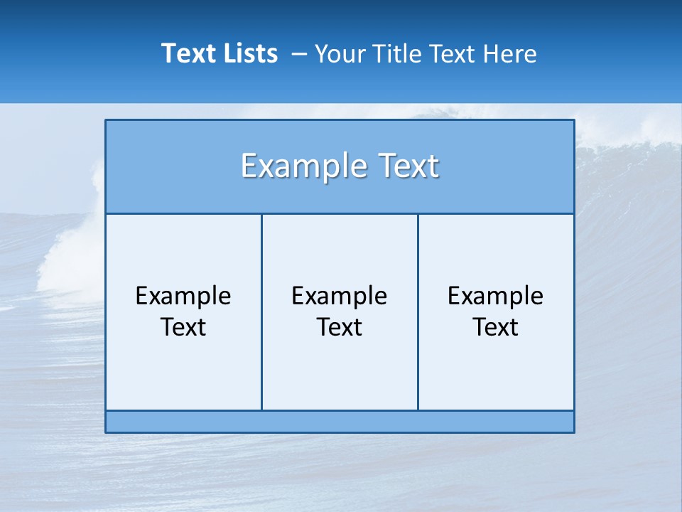 A Large Blue Wave In The Ocean With A Sky Background PowerPoint Template