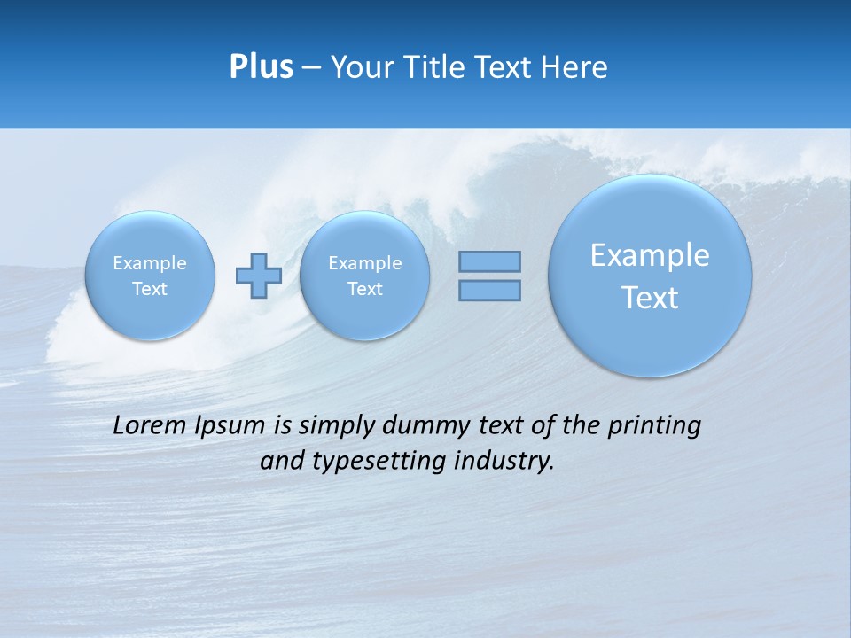 A Large Blue Wave In The Ocean With A Sky Background PowerPoint Template