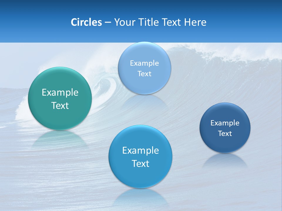 A Large Blue Wave In The Ocean With A Sky Background PowerPoint Template