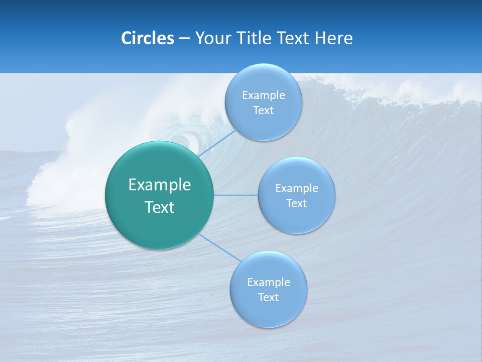 A Large Blue Wave In The Ocean With A Sky Background PowerPoint Template