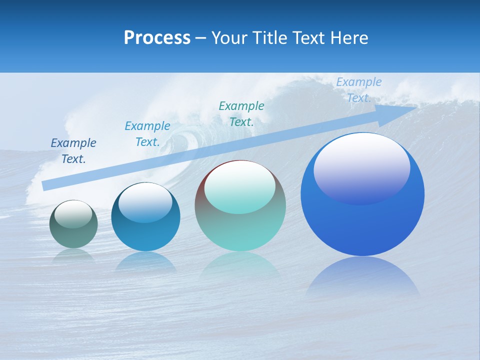 A Large Blue Wave In The Ocean With A Sky Background PowerPoint Template