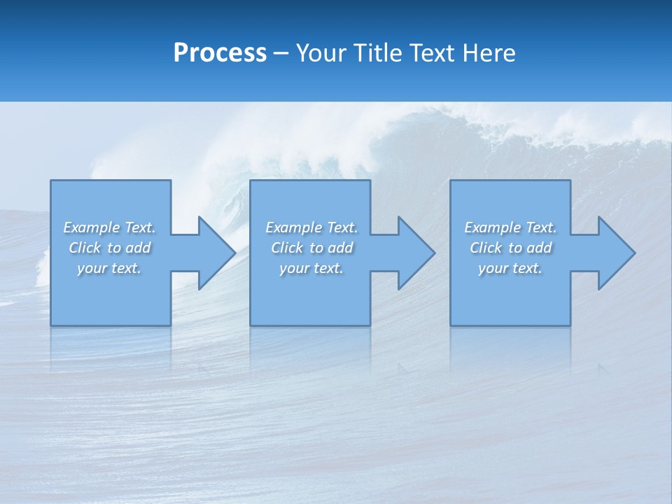A Large Blue Wave In The Ocean With A Sky Background PowerPoint Template