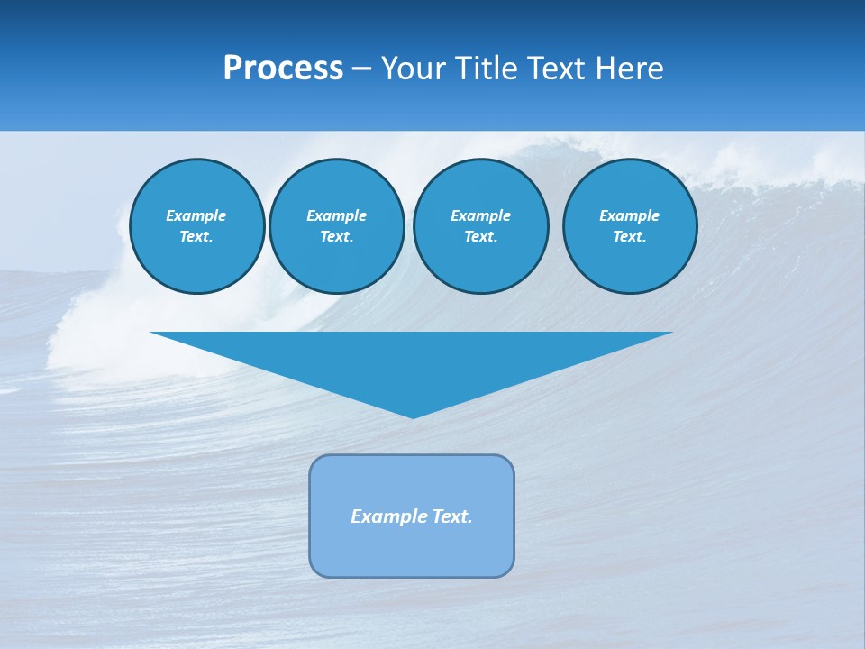 A Large Blue Wave In The Ocean With A Sky Background PowerPoint Template