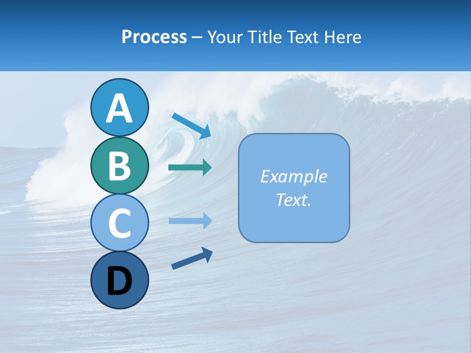 A Large Blue Wave In The Ocean With A Sky Background PowerPoint Template