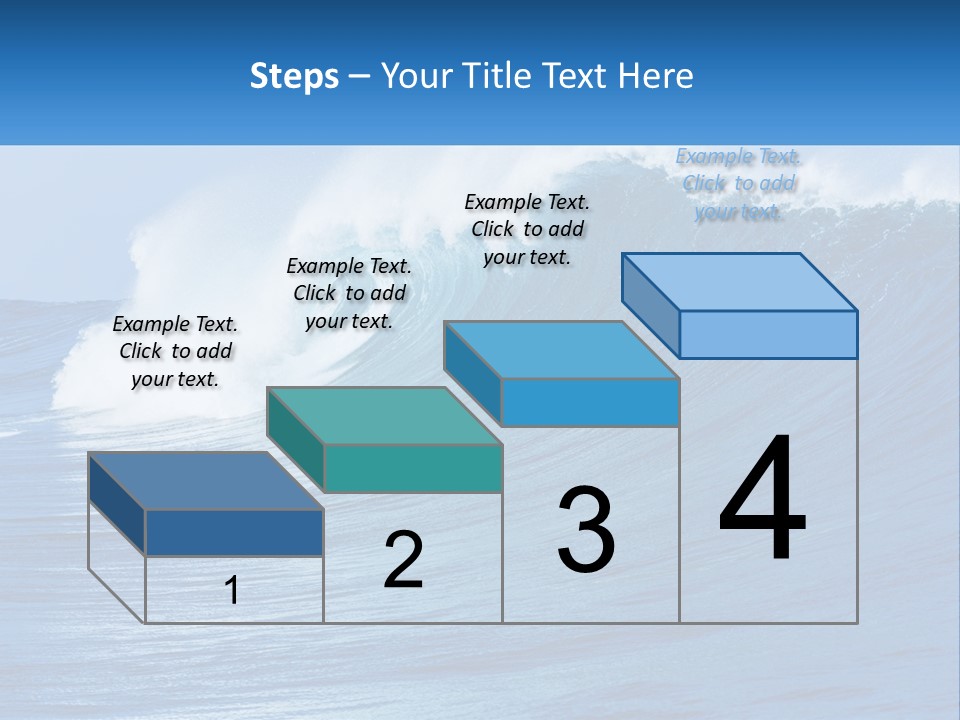 A Large Blue Wave In The Ocean With A Sky Background PowerPoint Template