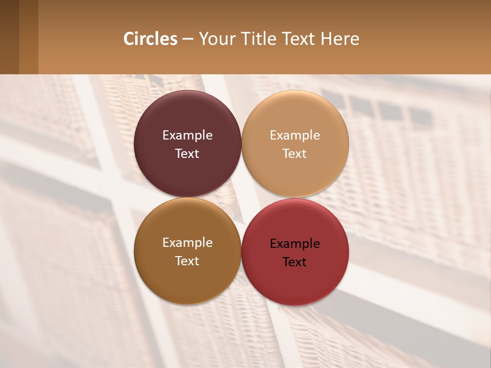 Wicker Baskets Are Lined Up On A Wall PowerPoint Template