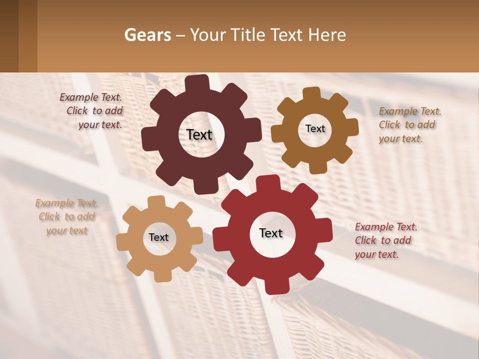Wicker Baskets Are Lined Up On A Wall PowerPoint Template