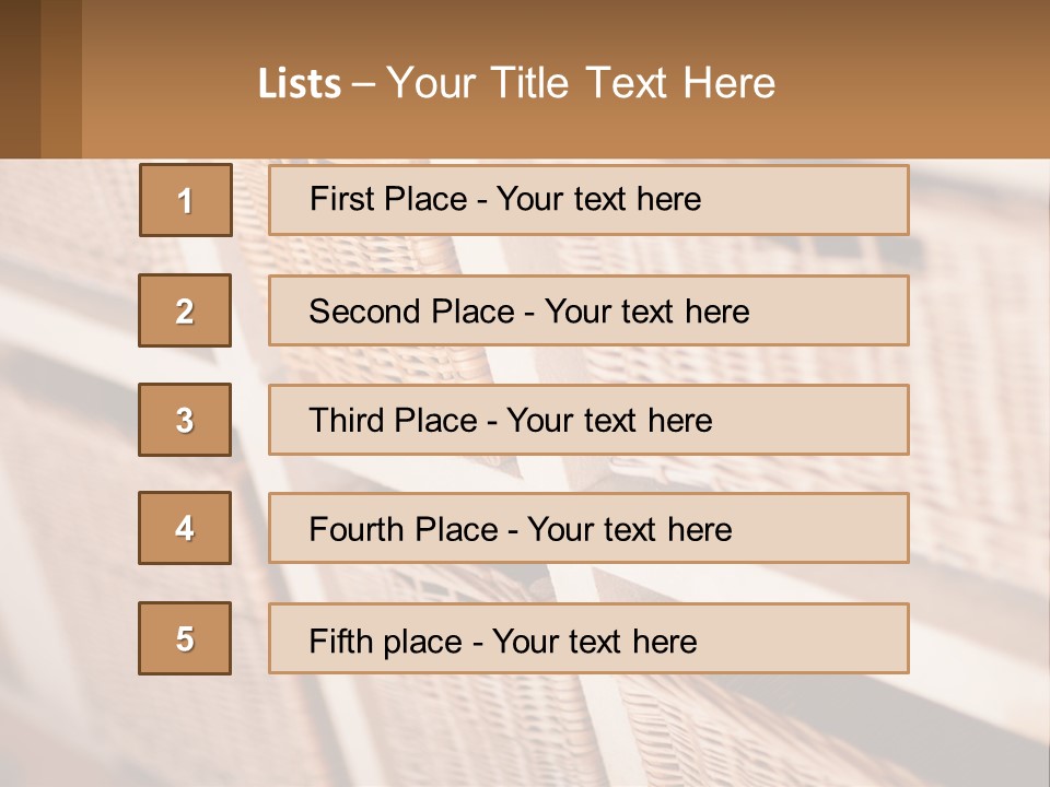 Wicker Baskets Are Lined Up On A Wall PowerPoint Template