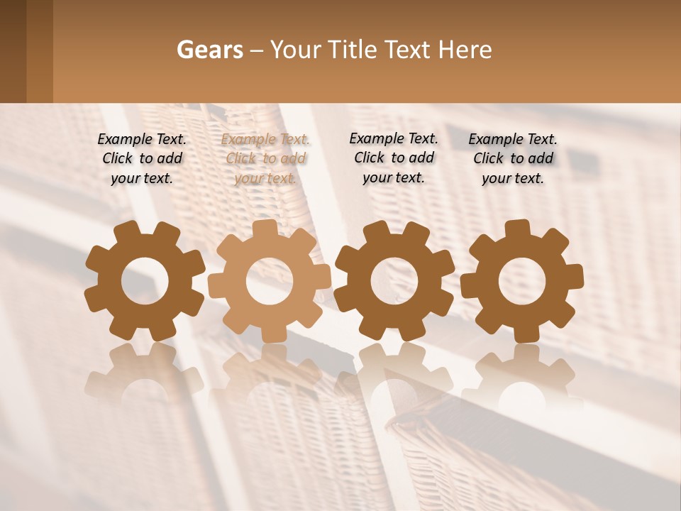 Wicker Baskets Are Lined Up On A Wall PowerPoint Template