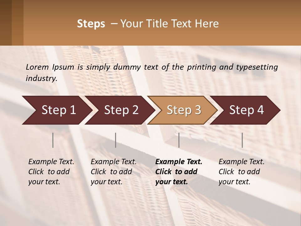 Wicker Baskets Are Lined Up On A Wall PowerPoint Template