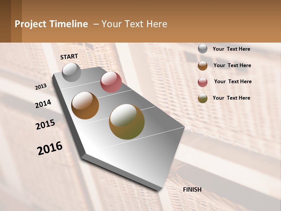 Wicker Baskets Are Lined Up On A Wall PowerPoint Template