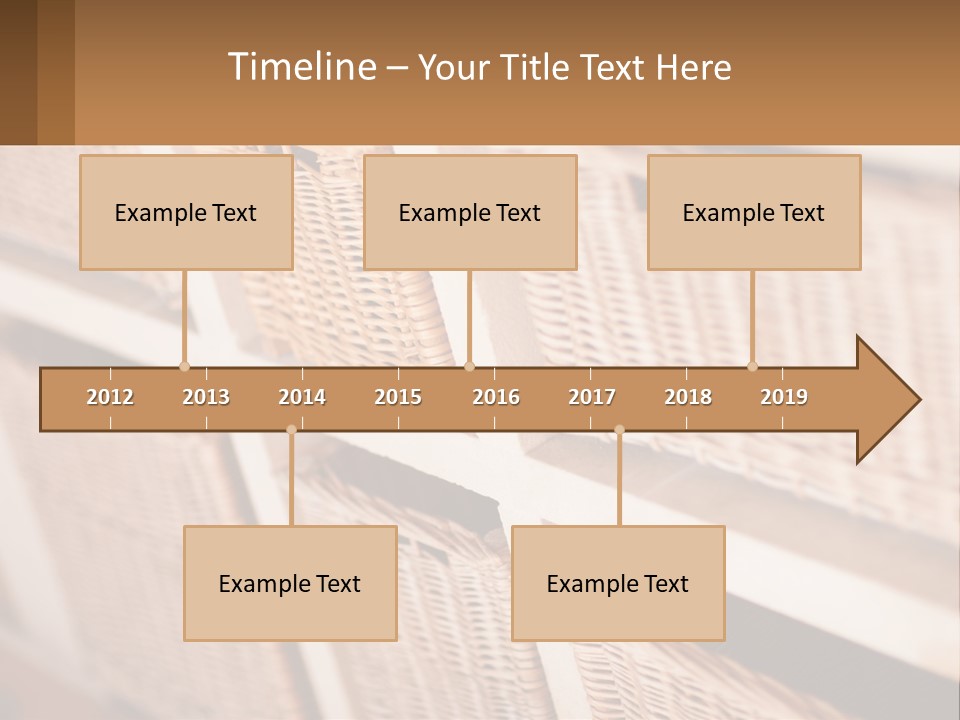 Wicker Baskets Are Lined Up On A Wall PowerPoint Template