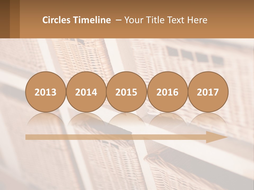 Wicker Baskets Are Lined Up On A Wall PowerPoint Template