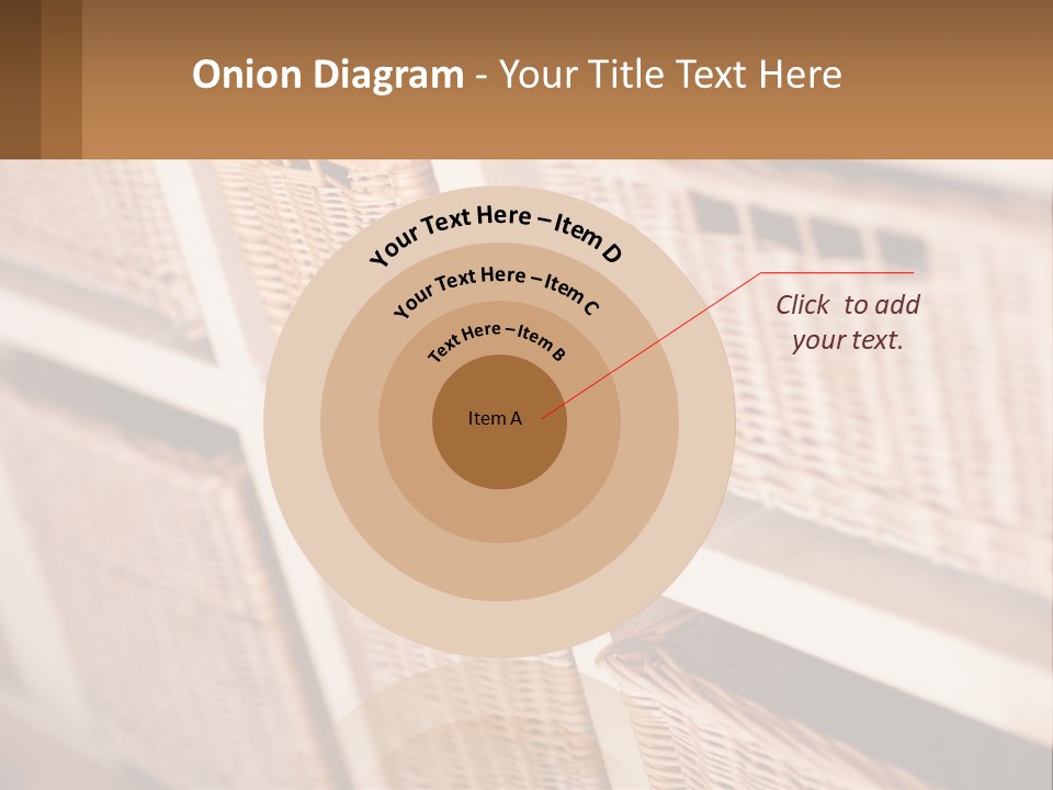 Wicker Baskets Are Lined Up On A Wall PowerPoint Template