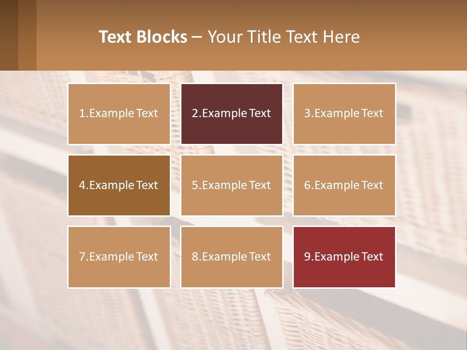 Wicker Baskets Are Lined Up On A Wall PowerPoint Template