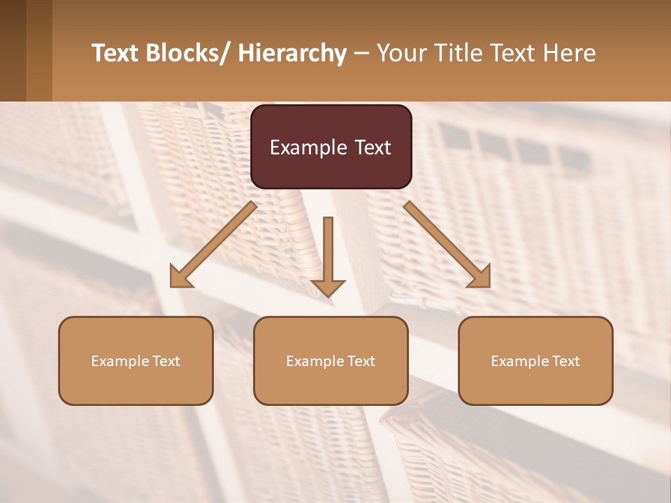 Wicker Baskets Are Lined Up On A Wall PowerPoint Template