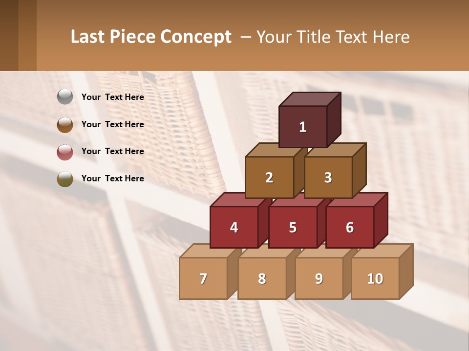 Wicker Baskets Are Lined Up On A Wall PowerPoint Template
