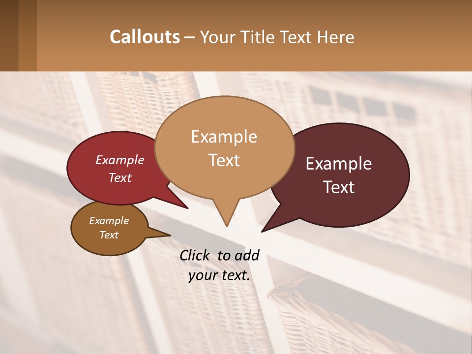 Wicker Baskets Are Lined Up On A Wall PowerPoint Template