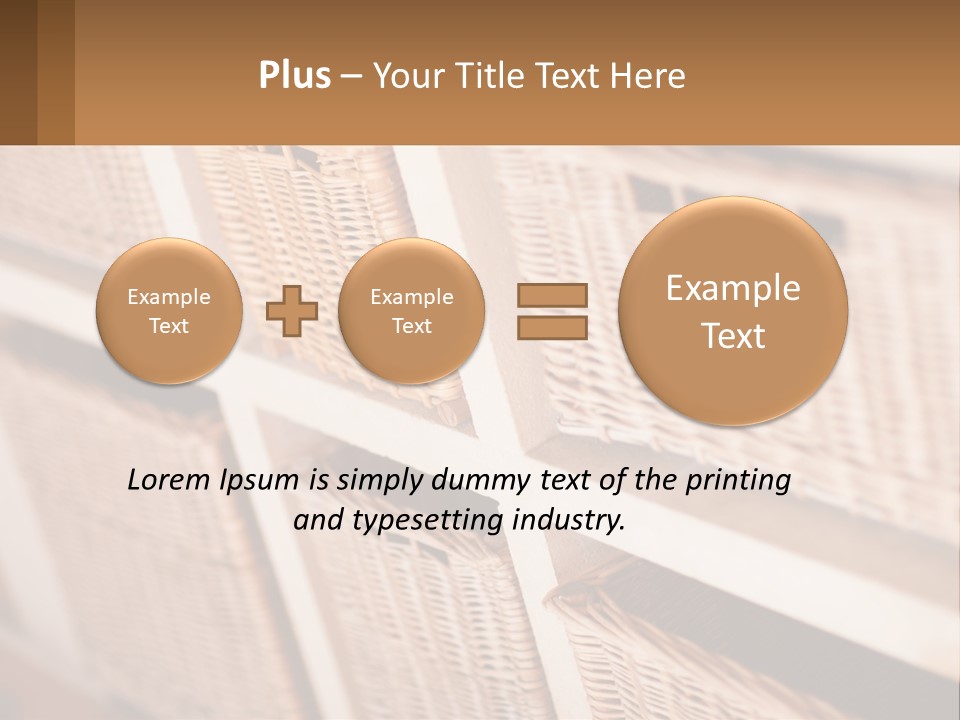 Wicker Baskets Are Lined Up On A Wall PowerPoint Template