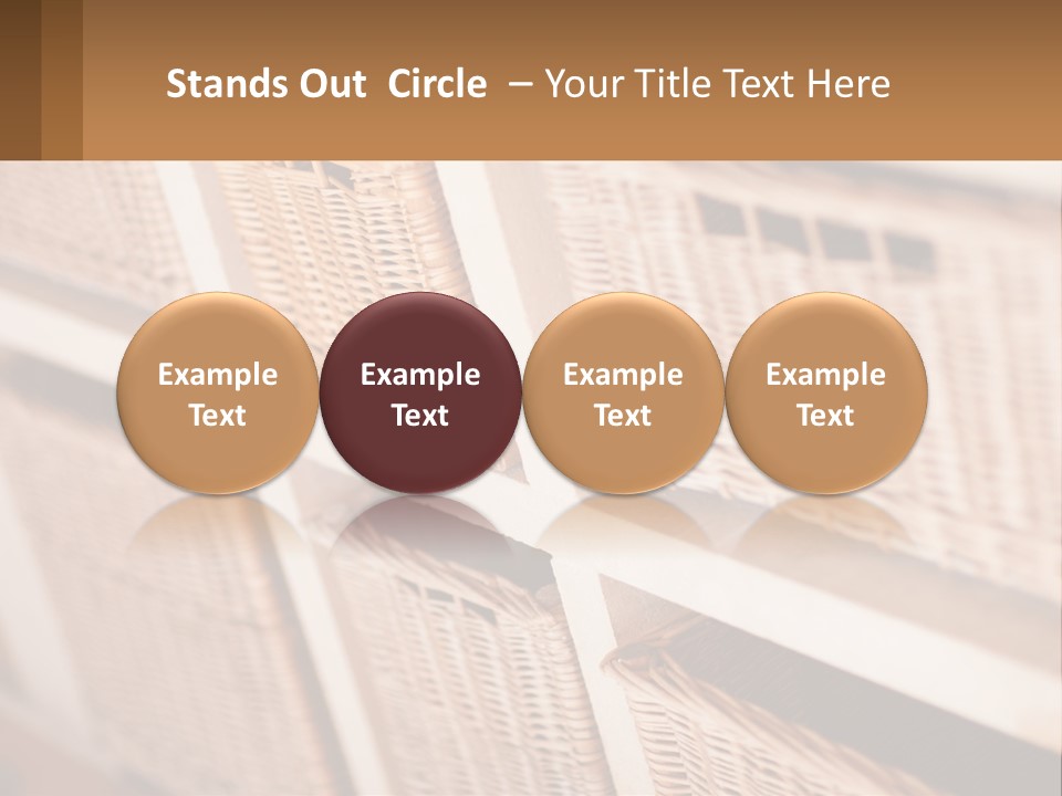Wicker Baskets Are Lined Up On A Wall PowerPoint Template