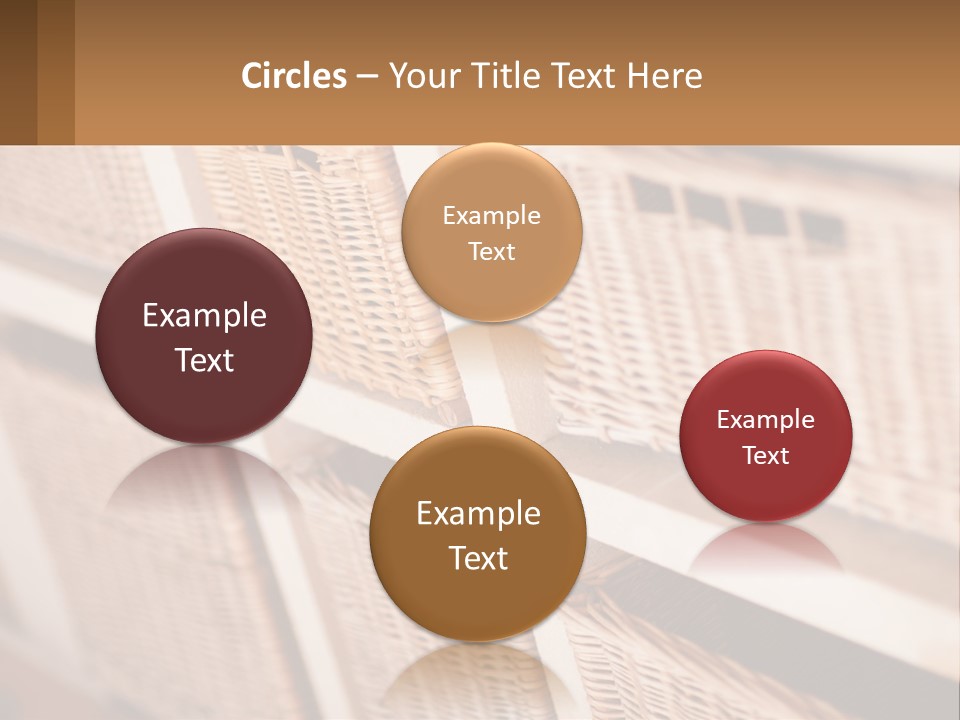 Wicker Baskets Are Lined Up On A Wall PowerPoint Template