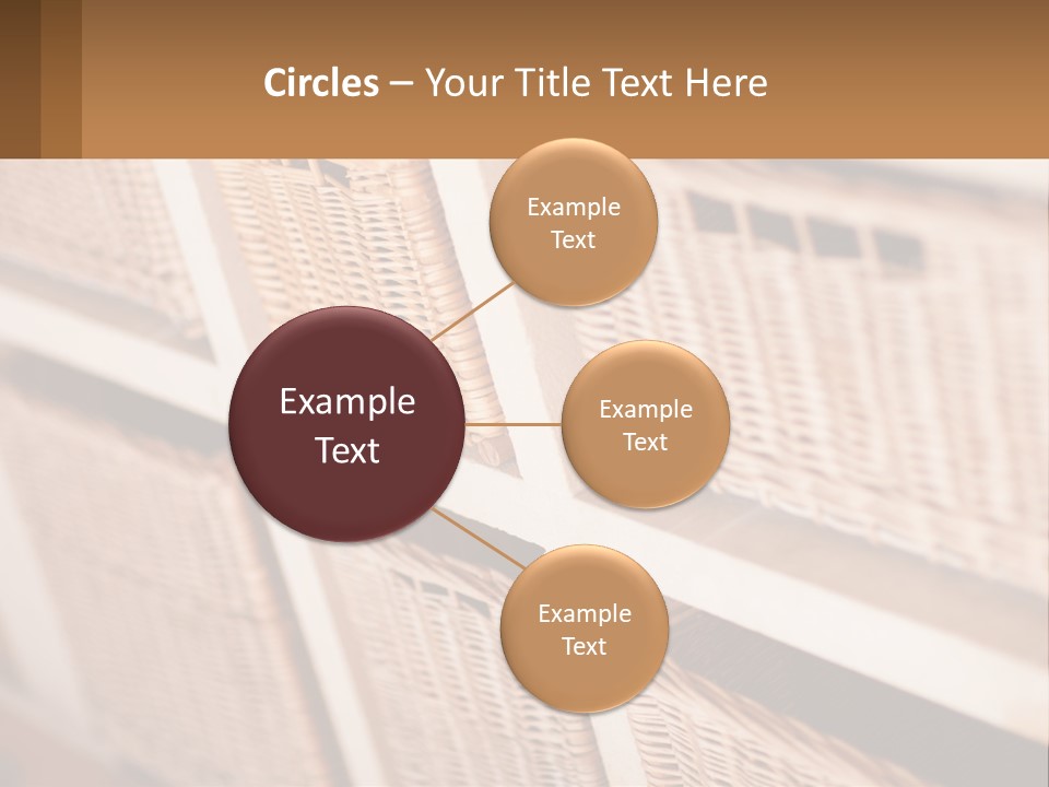 Wicker Baskets Are Lined Up On A Wall PowerPoint Template