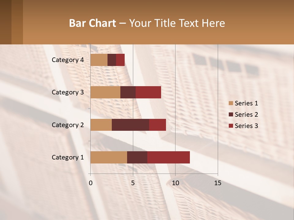 Wicker Baskets Are Lined Up On A Wall PowerPoint Template
