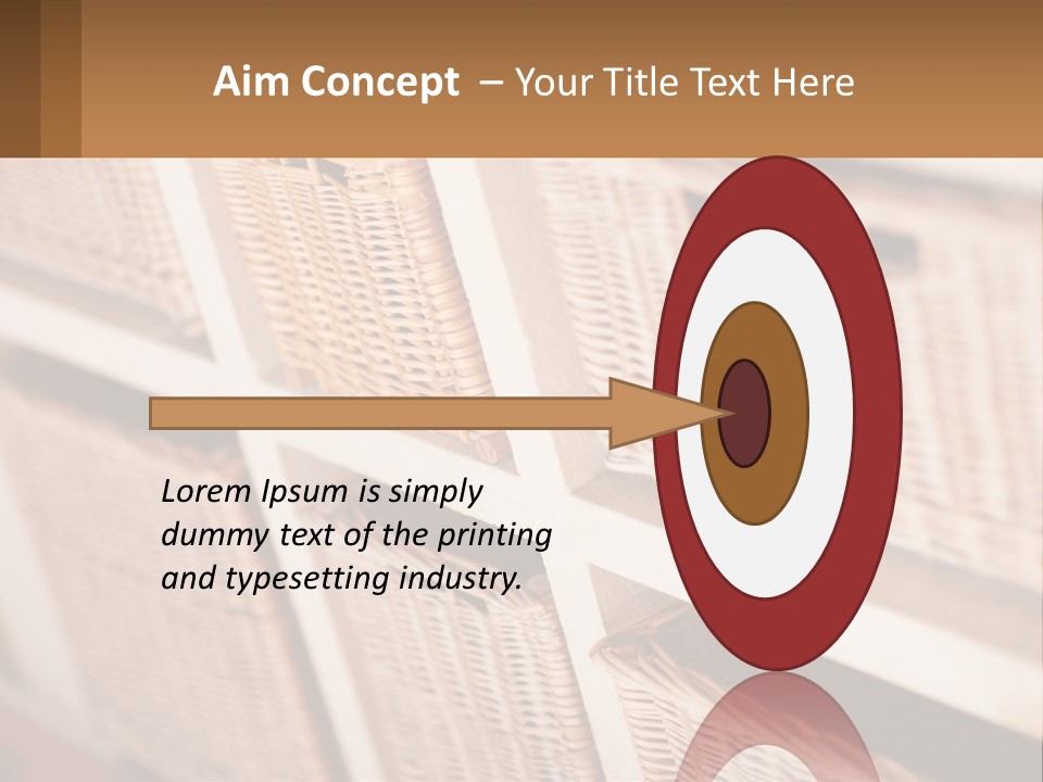 Wicker Baskets Are Lined Up On A Wall PowerPoint Template