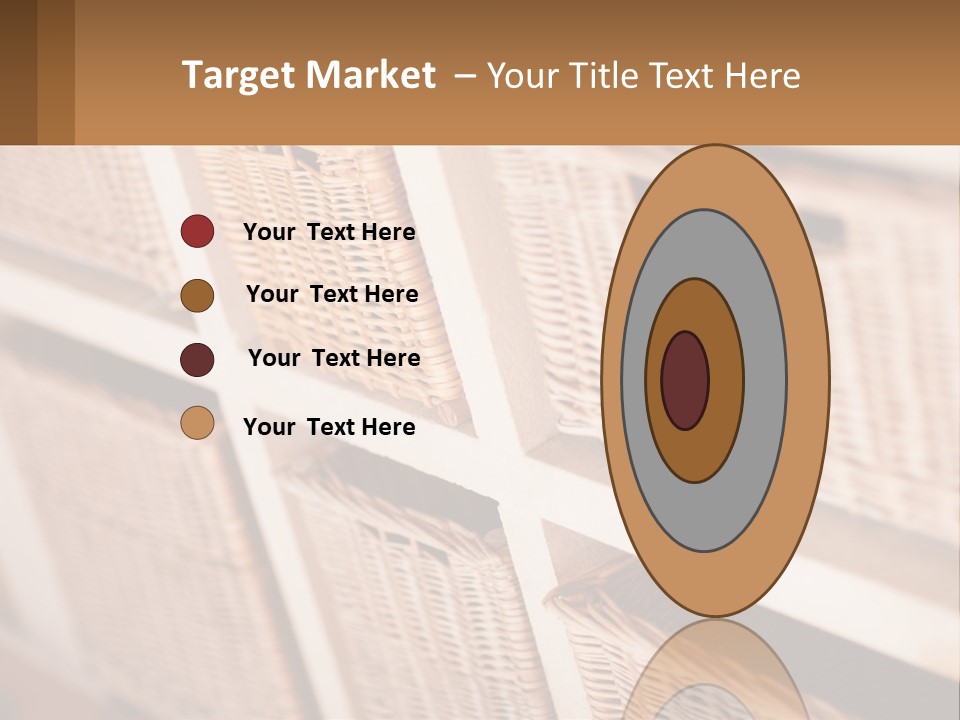 Wicker Baskets Are Lined Up On A Wall PowerPoint Template