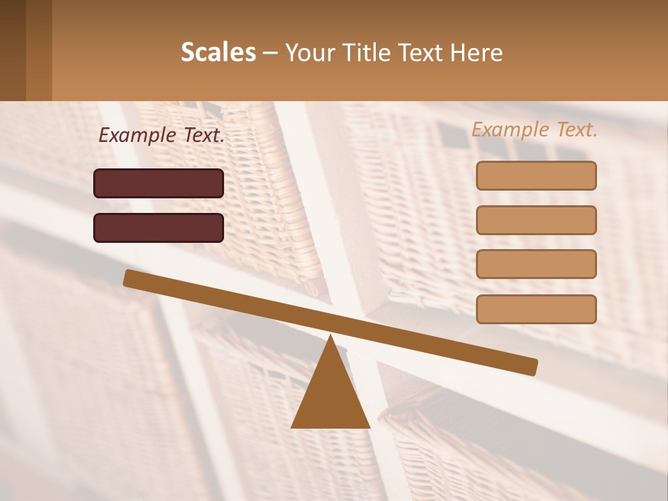 Wicker Baskets Are Lined Up On A Wall PowerPoint Template