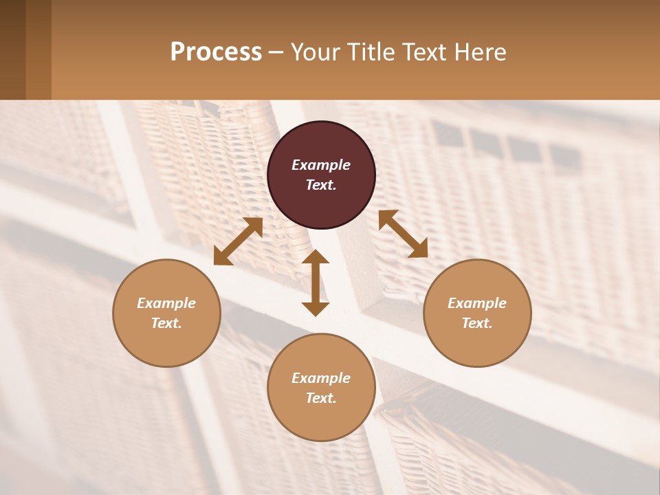 Wicker Baskets Are Lined Up On A Wall PowerPoint Template