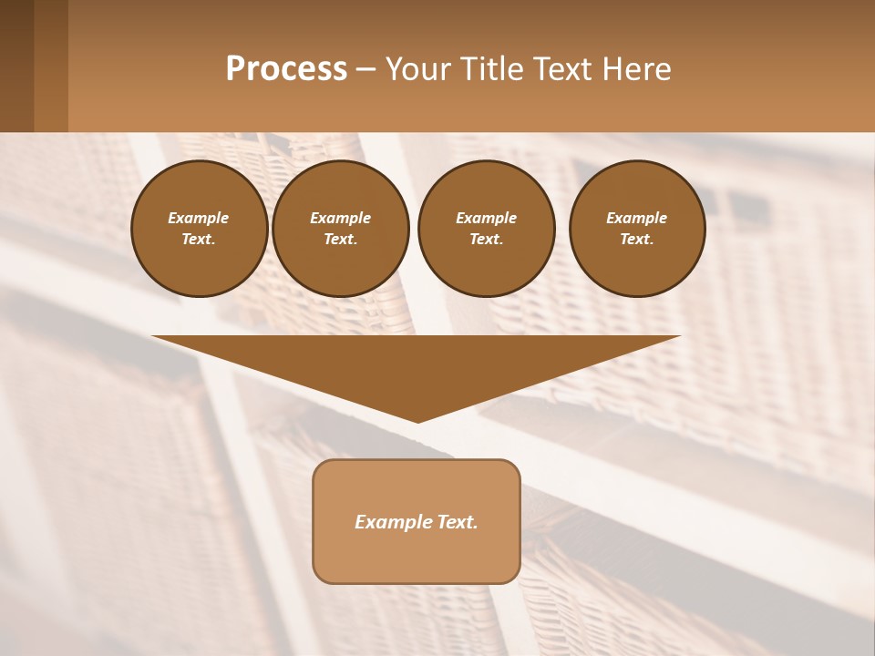 Wicker Baskets Are Lined Up On A Wall PowerPoint Template