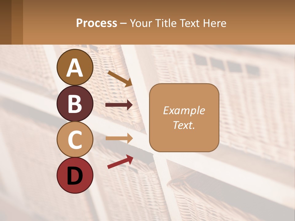 Wicker Baskets Are Lined Up On A Wall PowerPoint Template