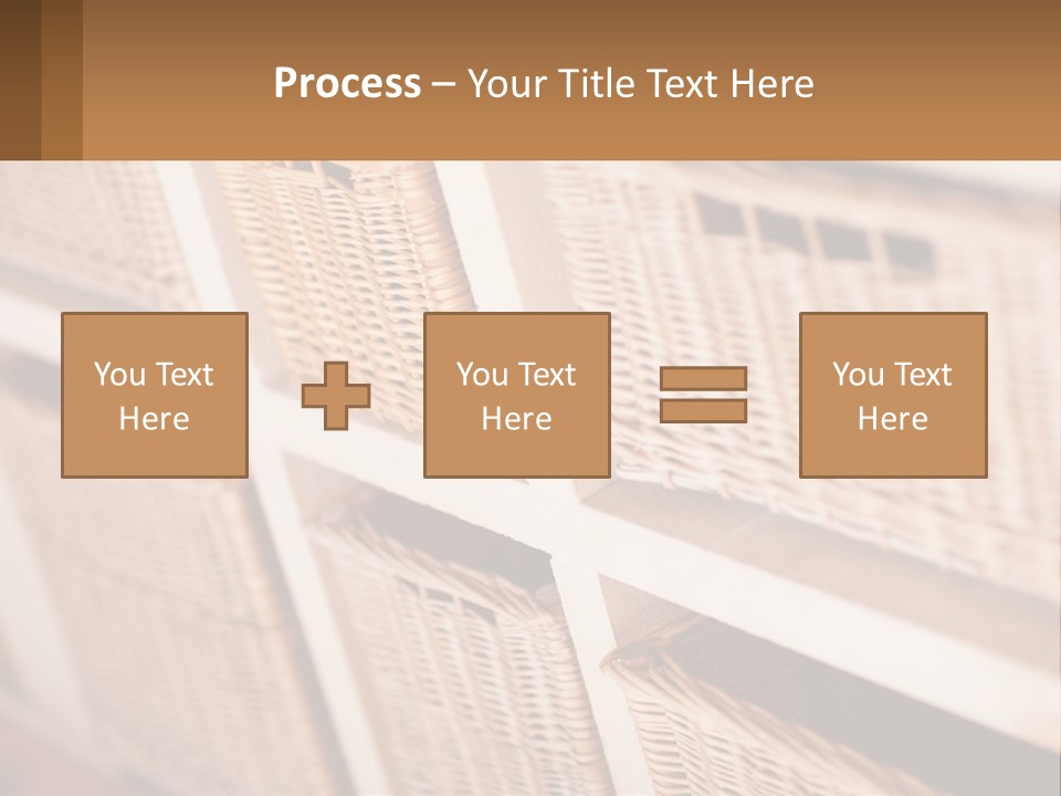 Wicker Baskets Are Lined Up On A Wall PowerPoint Template